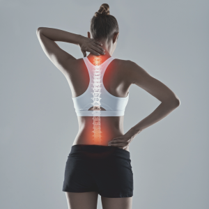 woman's spine